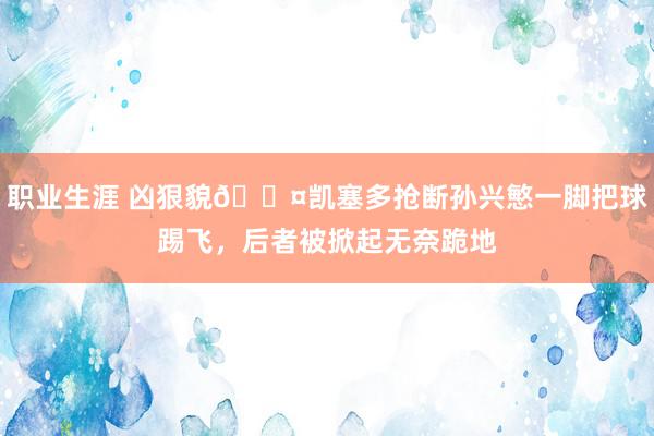 职业生涯 凶狠貌😤凯塞多抢断孙兴慜一脚把球踢飞，后者被掀起无奈跪地