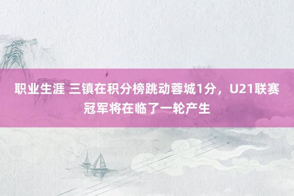 职业生涯 三镇在积分榜跳动蓉城1分，U21联赛冠军将在临了一轮产生