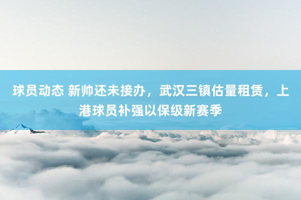 球员动态 新帅还未接办，武汉三镇估量租赁，上港球员补强以保级新赛季